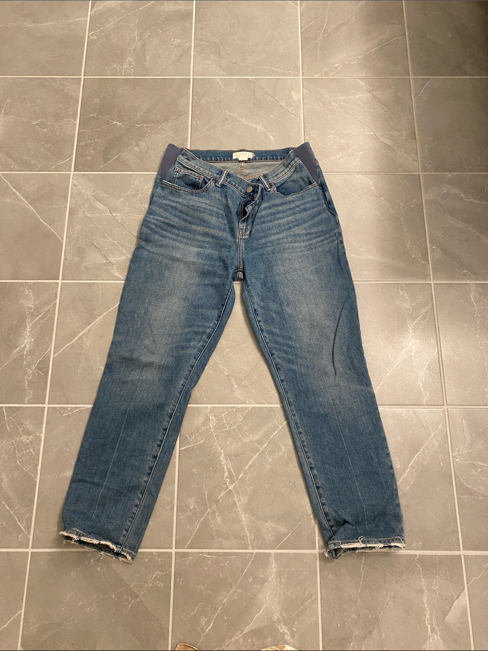 Hatch Blue Maternity Ankle Jeans